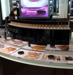 counter top acrylic point of purchase make up display