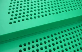 green HDPE perforated plate