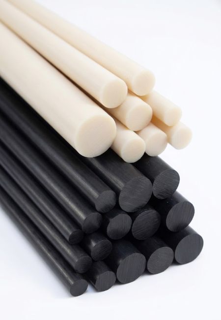 cast nylon rod in natural and black
