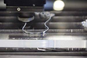 laser cutting close up