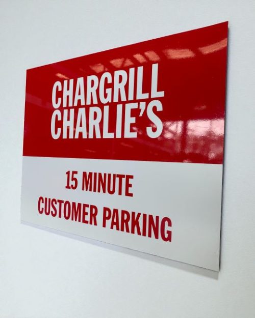 Aluminium composite panel sign